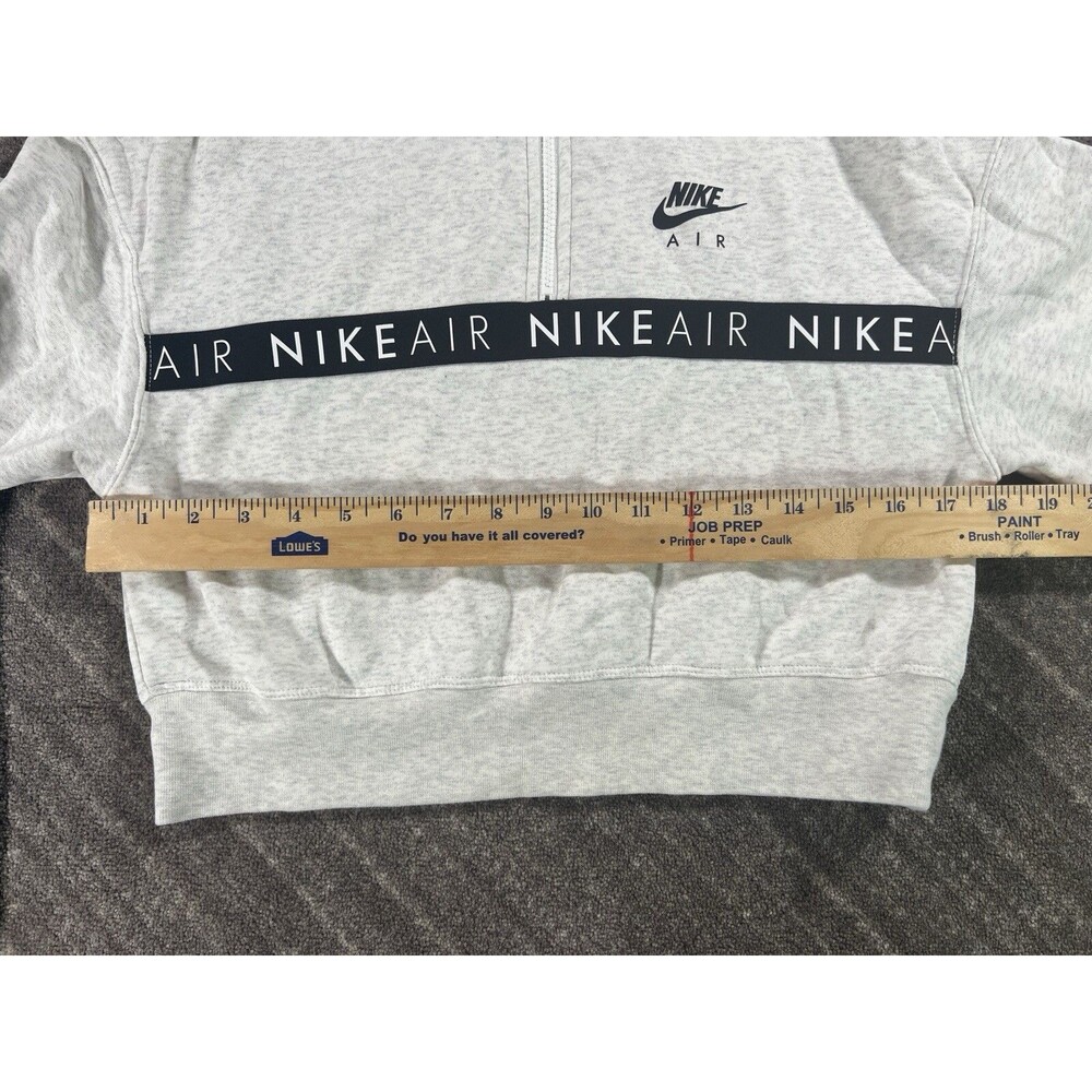 Nike Air Women’s 1/2 Zip Long Sleeve Gray Crop Top CV8578-051 Size Small - Picture 3 of 12